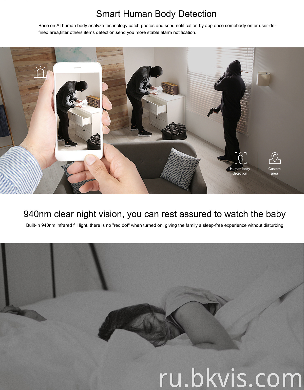 Smart Home Wireless Intercom Camera Baby Monitor